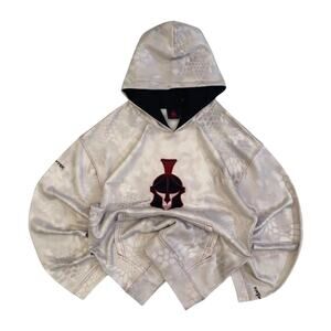 Krytek‎ Men's Baggy Camo Tint Y2K Hoodie White M